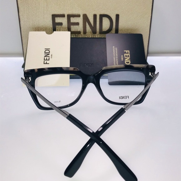 Black Ff0088 Cu1 -51 Optical Lens Rectangle Sunglasses - Picture 5 of 10